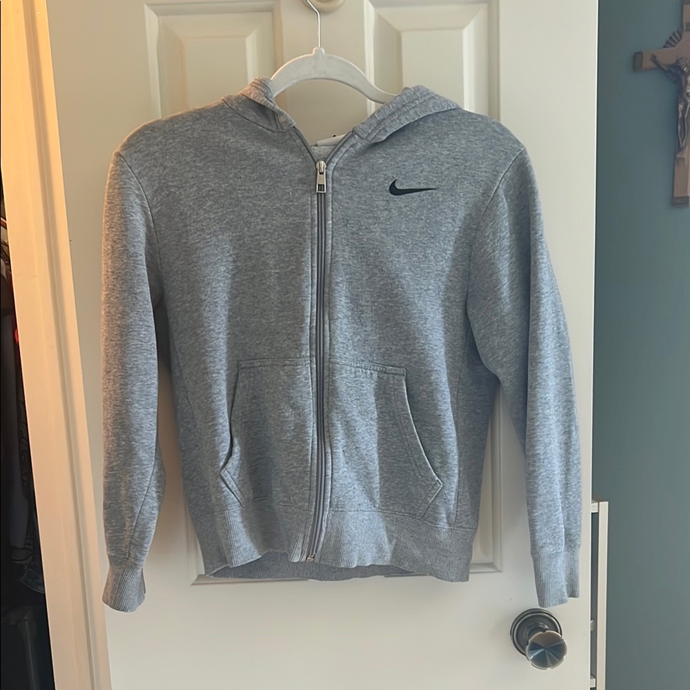 Nike Kids Gray Zip-Up Hoodie